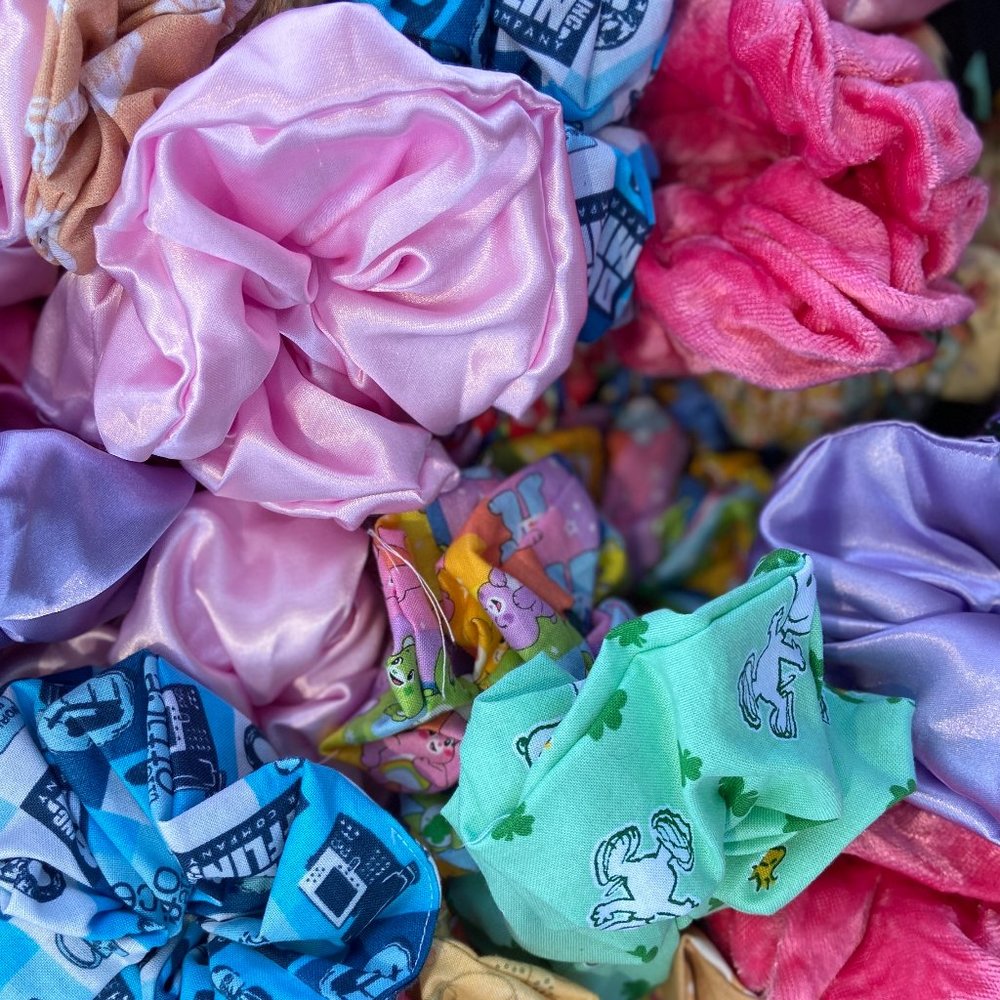 Mystery Scrunchies - Medium Scoop 6 Scrunchies - Handmade Scrunchie Mystery Box